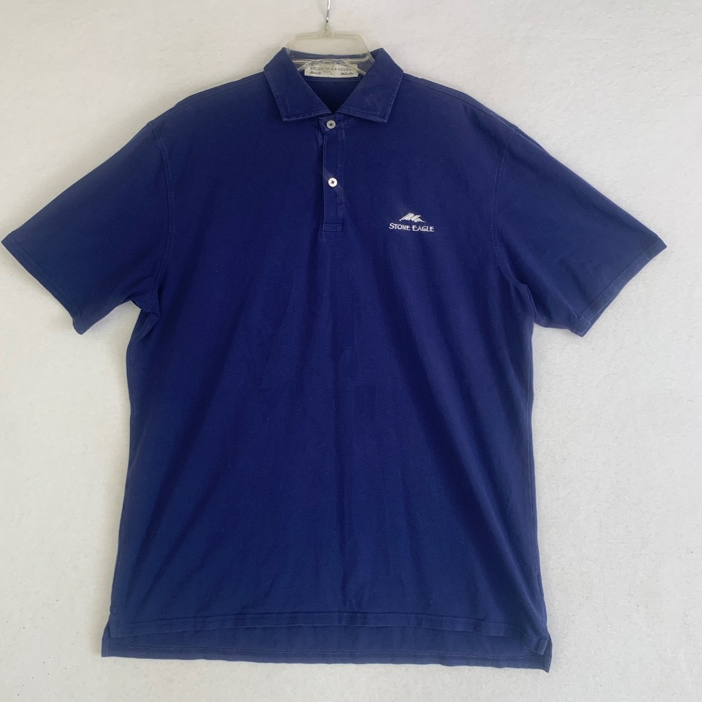 Holderness & Bourne Golf Polo Shirt Mens Large Navy Blue The Scott Tailored Fit - Picture 2 of 9